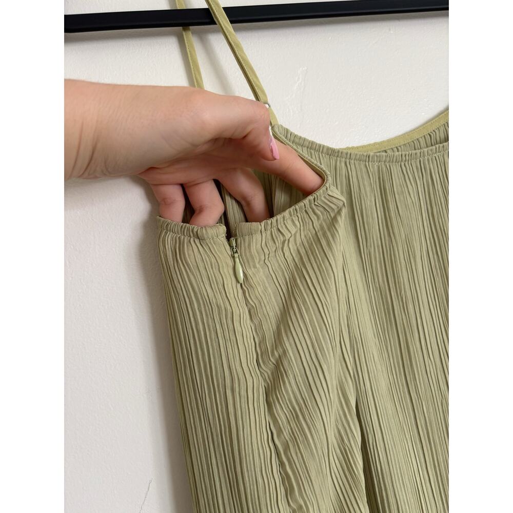 Green Olive Madewell The Goldie Midi Dress in Plissé 10 - Picture 8 of 12